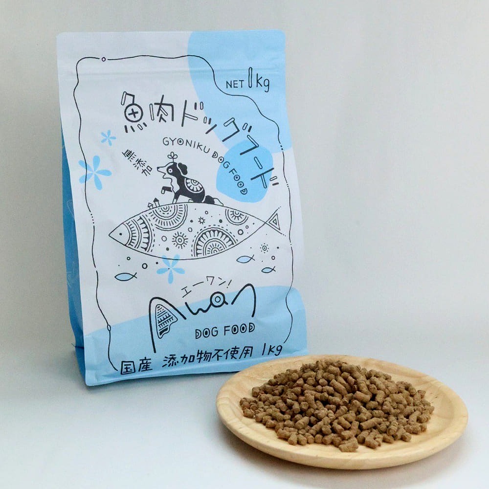 A-WAN 魚肉ドッグフードのパッケージ