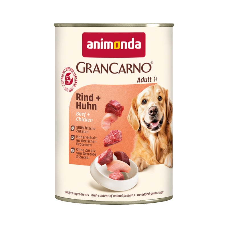 グランカルノ 牛・鶏 成犬用 400g (82732)のパッケージ