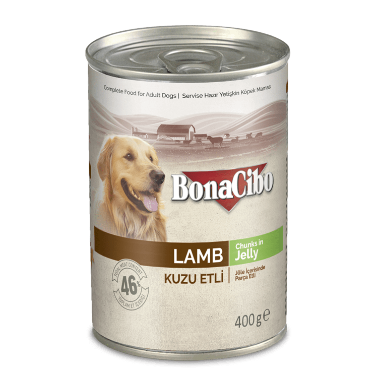 ボナシーボ 成犬用 缶詰 ラム in ゼリーのパッケージ