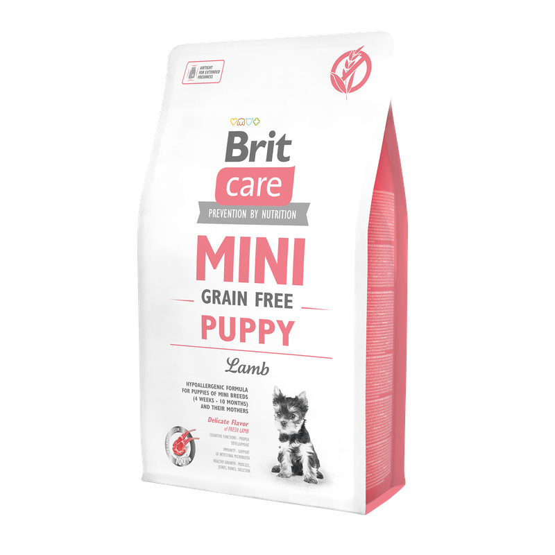 Brit ケアミニ グレインフリー パピー ラムのパッケージ