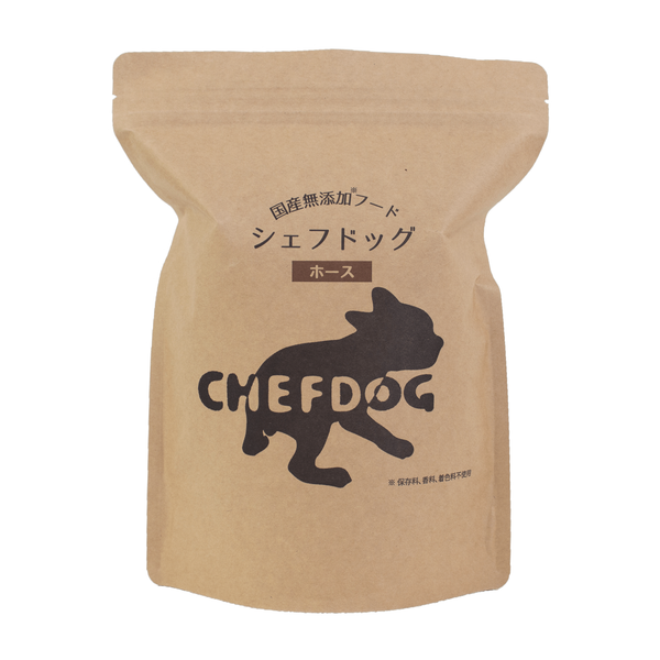 シェフドッグ ホース 800gのパッケージ