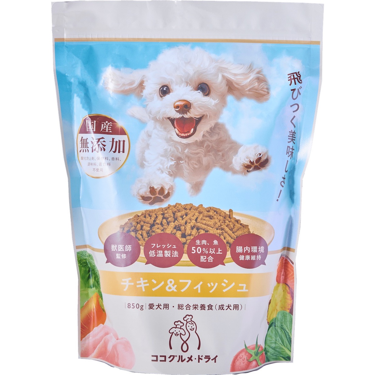 ココグルメ・ドライ チキン&フィッシュのパッケージ