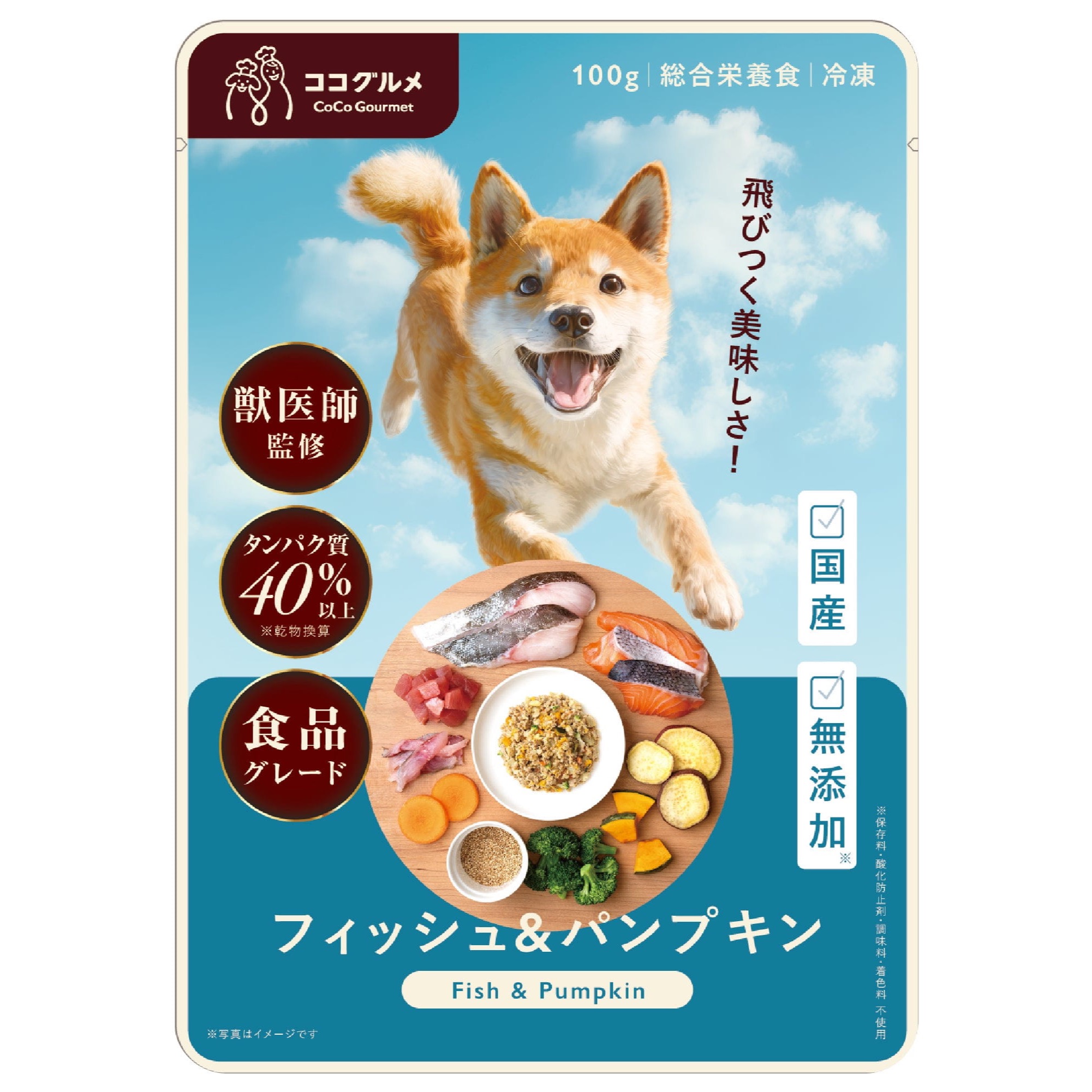 ココグルメ フィッシュ&パンプキンのパッケージ