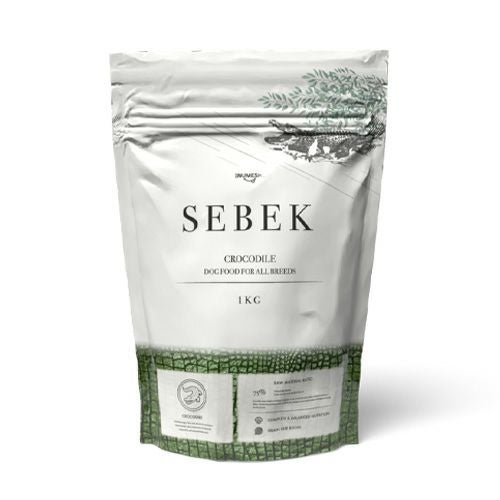 INUMESHI SEBEK(セベク) ワニ肉ドッグフード 1kgのパッケージ