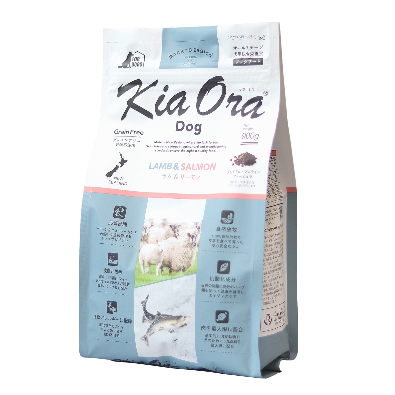 KiaOra DOG ラム＆サーモンのパッケージ