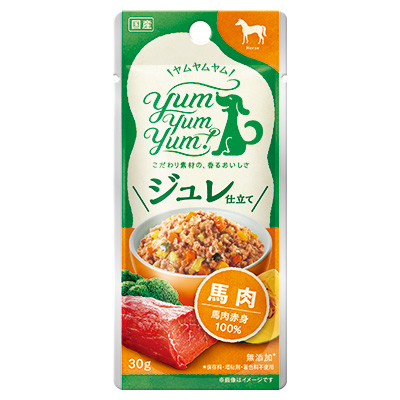 yum yum yum! ジュレ仕立て 馬肉のパッケージ